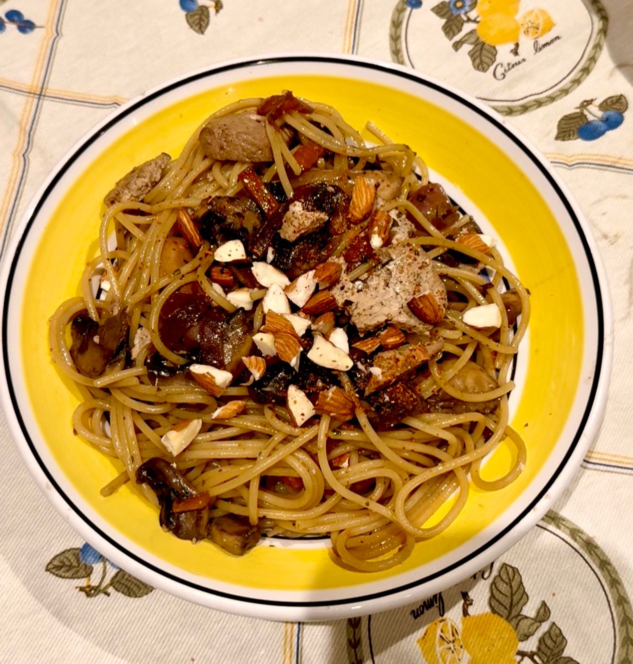 Spaguetti con vegetales