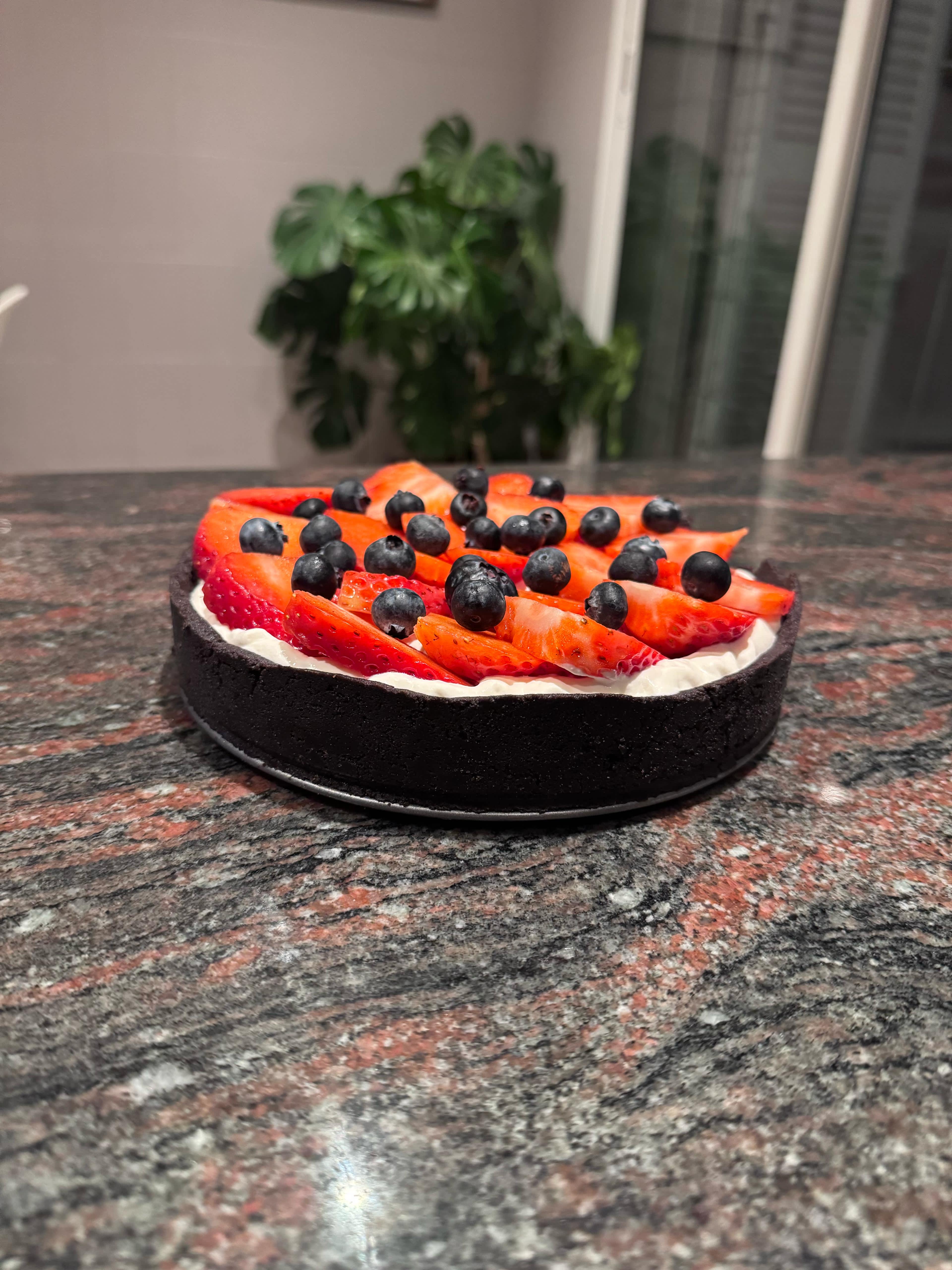 Tarta de nata, DDL y fresas